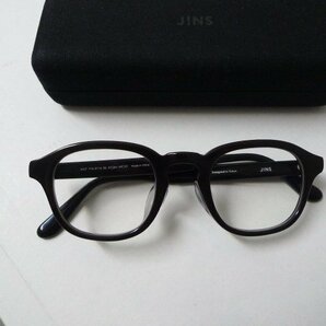 ◆JINS ジンズ セルフレーム クリアレンズ セルフレーム 眼鏡 MCF-17A-011A85 47□24-149039 黒 美品の画像2