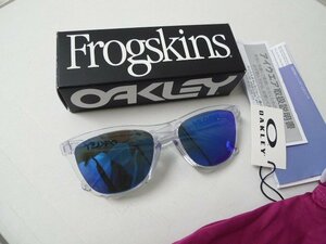 ◆国内正規 OAKLEY FROGSKINS 美品　新同　オークリー フロッグスキン クリアフレーム ミラーレンズ サングラス 009245－A754 54□17 138