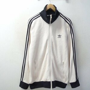 ◆国内正規 adidas アディダス XXL 美品 希少 ワッフル ベッケンバウアー トラックジャケット オフホワイト系 HR3307の画像5