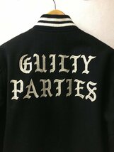 ◆WACKOMARIA ワコマリア エンブレム刺繍 メルトン スタジャン 黒 サイズM ジャケット VARSITY JACKET_画像4