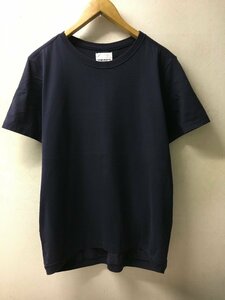 ◆TAKAHIRO MIYASHITA The soloist タカヒロミヤシタ 17ss ソロイスト 裾ジップ ポケット付き クルーネック Tシャツ ネイビー サイズ46