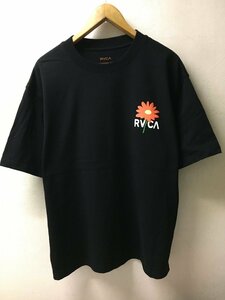 ◆国内正規 RVCA ルーカ フラワー 花柄 ロゴプリント Tシャツ 黒 サイズM 美品