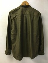 ◆山内 20ss Yamauchi ヤマウチ 超高密度 スタンドカラー バックサテン シャツ カーキ サイズ3 日本製　良質_画像2