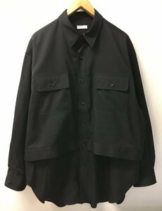 ◆LOWRYS FARM ローリーズファーム ポケット付き レイヤード オーバーサイズ シャツ 黒 サイズL 美
