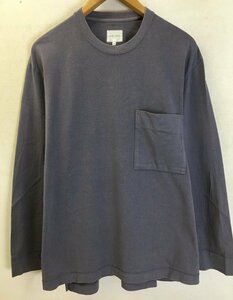 ◆CURLY&CO カーリー 染め加工 ポケット付き カットソー ロンT Tシャツ 薄パープル系 サイズ2 CURLY 日本製