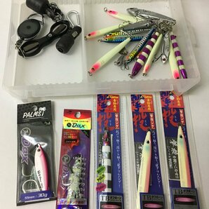 ◆送料864円 青物 新品中古 美品 撃投ジグ 20個セット 20g~40g Cultiva ＆PALMS メタルジグ ケース セットの画像1