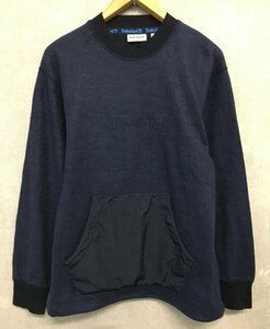 *Timberland Timberland kangaroo with pocket fleece crew neck sweatshirt navy size S rare Vintage 