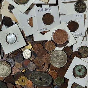 古銭、未選別、5kg以上 黄銅貨、白銅貨、 天保通宝、 寛永通宝、5銭、2銭、1銭、5厘．1厘 など大量の画像3