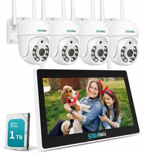 10 -inch monitor one body NVR 1296P 500 ten thousand pixels wireless camera 4 pcs. set channel till extension possible interactive sound 360° PTZ function camera .. monitoring 