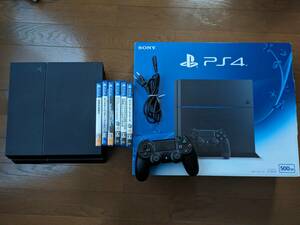 PS4 + ゲームソフト6本セット PlayStation4 ジェット・ブラック 500GB CUH-1200A