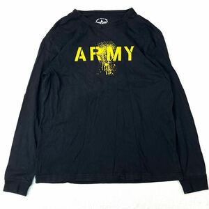 ALPHA INDUSTRIES USA アルファ インダストリーズ コットン100% ロングTシャツ 長袖Tシャツ ロンT カットソー バックロゴ メンズL EDWIN