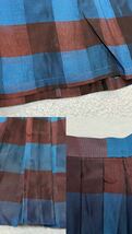 【新品 未使用 タグ付き】SOZI シルク スカートセットアップ チェック柄 ボウタイブラウス フレアスカート 透け感 日本製 11号_画像10