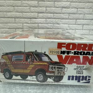 三283☆【未開封】mpc FORD OFF-ROAD VAN プラモデル 1/25 フォード オフロードバン 希少品 当時物 シュリンク破れ汚れ有り☆の画像5