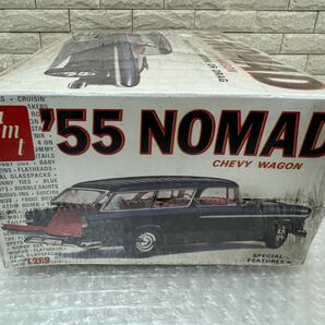 三302☆【未開封】amt '55 NOMAD CHEVY WAGON BUILD AS STOCK CUSTOM OR DRAG プラモデル 1/25 当時物 希少品 レア シュリンク破れ汚れ有☆の画像4