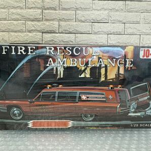 三303☆【未開封】JO-HAn ジョーハン プラモデル FIRE RESCUE AMBULANCE 1/25 GC-500 当時物 シュリンク破れ汚れ有り☆の画像1