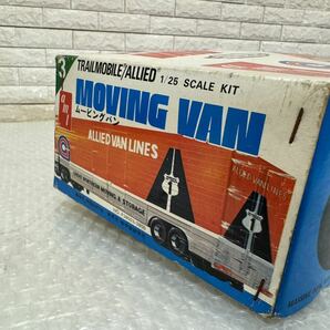 三491☆【未組立】amt プラモデル TRAILEMOBILE ALLIED MOVING VAN ムービングバン 1/25 当時物 希少品☆の画像4