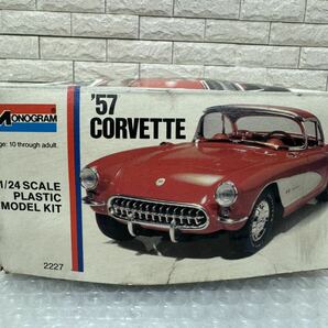 三505☆【未組立】MONOGRAM モノグラム '57 CORVETTE プラモデル 1/24 当時物 希少品☆の画像3