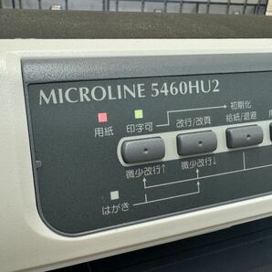 三528☆【通電確認済】OKI 沖データ MICROLINE 5460HU2 ラウンド型 小型 ドットプリンター ドットインパクトプリンタ☆の画像2