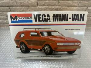 三308☆【未開封】MONOGRAM モノグラム プラモデル VEGA MINI-VAN 1/24 ミニバン 当時物 希少品 レア シュリンク破れ汚れ有り☆