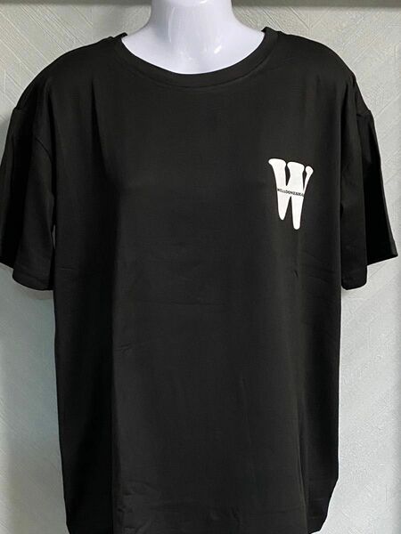 Tシャツ ブラック 黒 半袖 ロゴ レディースTシャツオールシーズン