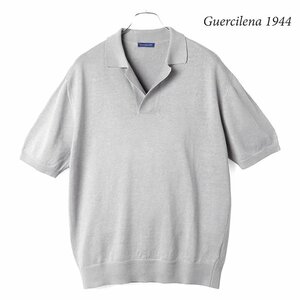 ◆【Guercilena 1944(グエルチレーナ)/春夏/リネンコットンハイゲージ半袖スキッパーニットポロシャツ(LUIGI)】[grc2380101-48]