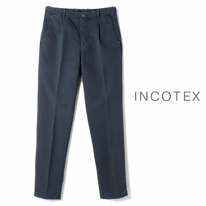 ◆【INCOTEX SLACKS(インコテックス スラックス)/コットンストレッチサテン1Pテーパードパンツ(174型/TAPERED FIT)】[itx2450012-32]