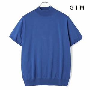 ◆【GIM(ジム)/春夏/シーアイランドコットン18G半袖モックネックニット】[gim2380065-L]