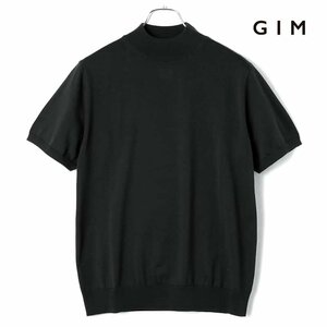 ◆【GIM(ジム)/春夏/シーアイランドコットン18G半袖モックネックニット】[gim2380063-M]