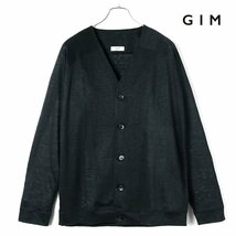 ◆【GIM(ジム)/春夏/リネンジャージーVネックカーディガン】[gim2380051-M]_画像1