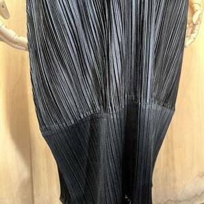 美品 プリーツプリーズ PLEATS PLEASE ISSEY MIYAKE タートルネック ノースリーブ ロング丈 ワンピース 黒 サイズ2の画像5