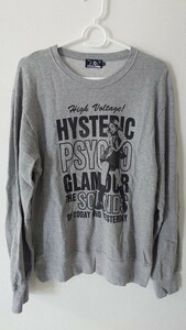 ヒステリックグラマー　HYSTERIC GLAMOUR　トレーナー　スウェットトレーナー　グレー　サイズＳ　送料無料　2