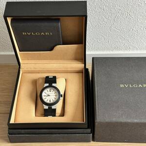 BVLGARI BVLGARY wristwatch aluminium self-winding watch AL38TA 38mm men's black Diagono 