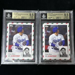 BGS 9.5 TOPPS HOLIDAY COUNTDOWN 1 SHOHEI OHTANI 大谷翔平 鑑定品 2枚セット ドジャース