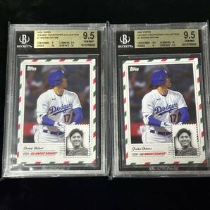 BGS 9.5 TOPPS HOLIDAY COUNTDOWN 1 SHOHEI OHTANI 大谷翔平 鑑定品 2枚セット ドジャースの画像1