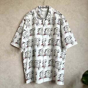 【新品未使用タグ付き】 MONCLER モンクレール　Camicia Logo Print Shirt ロゴプリントシャツ　ホワイト　M　I10912F00005596RO