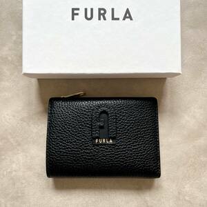 [ new goods unused box attaching ] FURLA Furla DAFNE folding in half compact purse Mini wallet WP00242 NREO/PERLA