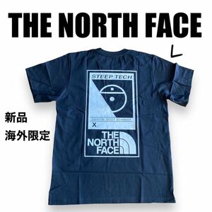 最終価格★新品★ノースフェイスおしゃれデザインTシャツ半袖ブラックL韓国限定日本未入荷