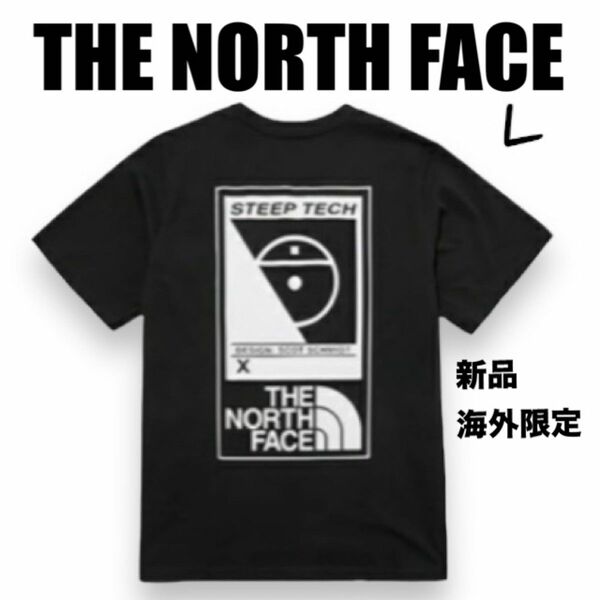 最終価格★新品★ノースフェイス　おしゃれデザインTシャツ　半袖　ブラック　XL 韓国限定　日本未入荷