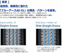 業販品 14インチ 185/70R14 88S YOKOHAMA BluEarth AE-01F ヨコハマ ブルーアース 夏タイヤのみ 2本_画像5