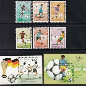 ラオス・サッカーW杯イタリア＜１９８９－９０年＞（未）２セットの画像2