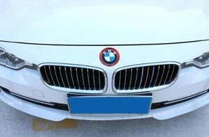 デザイン性UP♪ BMW エンブレム ボンネット バッチ リング セット レッド F32 F33 420i 428i 435i 440i クーペ カブリオレ