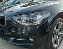 スポーティ全開♪ BMW カーボン ルック アイライン ヘッドライト ガーニッシュ F20 116i 120i M135i 1シリーズ Mスポーツ 前期_画像2