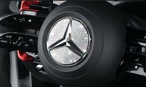 ラグジュアリー♪ ベンツ スワロフスキー ステアリング エンブレム カバー X254 GLC220d GLC350e GLC43 GLC63 GLCクラス SUV