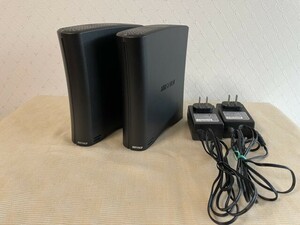 BUFFALO バッファロー 外付けハードディスク HDD HD-CB2.0TU2／HD-CL1.0TU2 2台 まとめ アダプター付き 【フォーマット済】