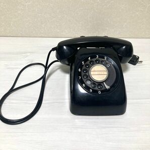 黒電話 昭和レトロ アンティーク 日本電信電話公社 電話機 レトロ ダイヤル式 当時物 インテリア 電話