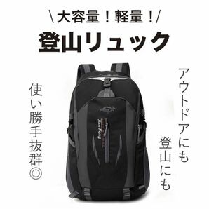 男女兼用 バックパック 登山リュック リュックサック 旅行 30L ブラック