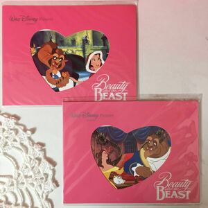  Disney * Beauty and the Beast * telephone card telephone card *2 pieces set * unused unopened goods 