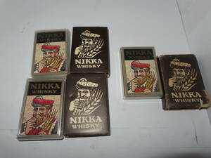 ネコポス可 NIKKA関連グッズ　トランプ　3点　内2点未使用品　 昭和レトロ 珍品 ニッカウイスキー ノベルティ