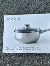 ◆新品◆MAXIM/マキシム　蓋付ディープパン　20cm 2.5QT 2.4L フライパン◆_画像2