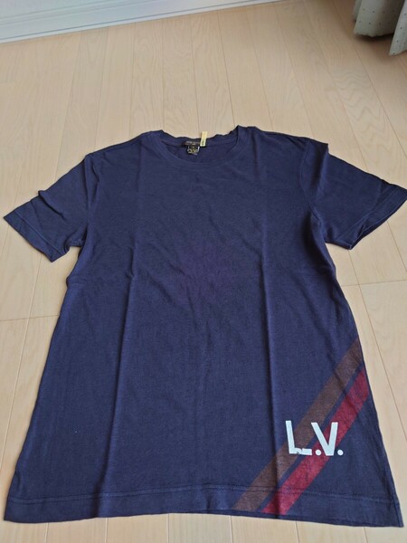 ルイ・ヴィトンLOUISVUITTON Tシャツ sizeS 美品 カットソー 国内直営店購入 麻60%・綿40%